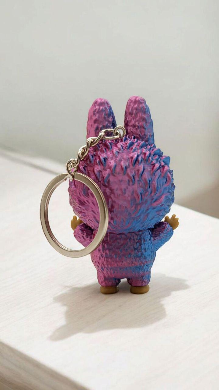 Брелок Лабубу 3Д пластиковый Сине-красный (27472034) - фото 5 Брелок Лабубу 3Д пластиковый Сине-красный (27472034) - фото 5