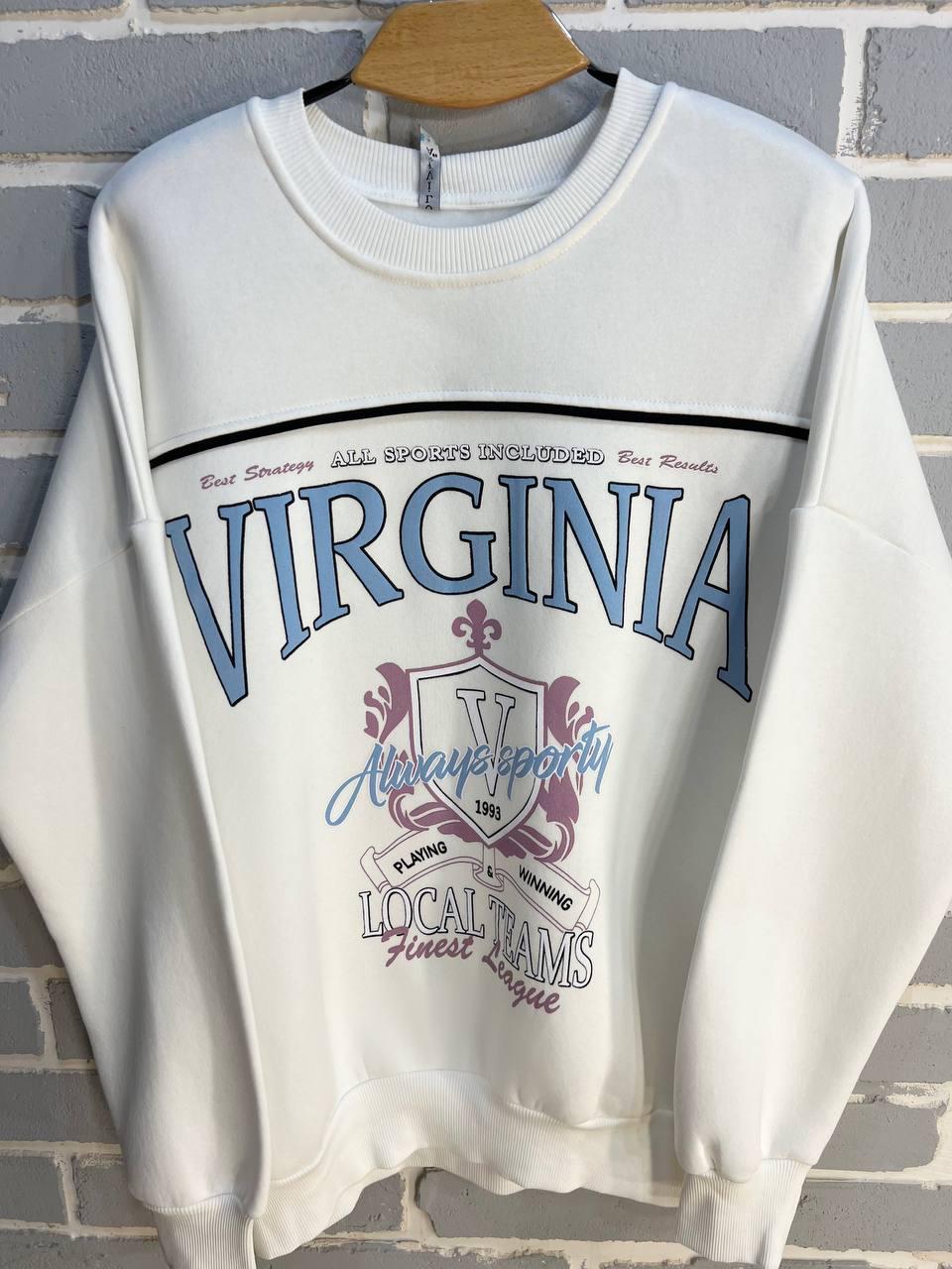 Світшот жіночий OLIVIA 2468 VIRGINIA утеплений на флісі OS Білий (1110) - фото 5