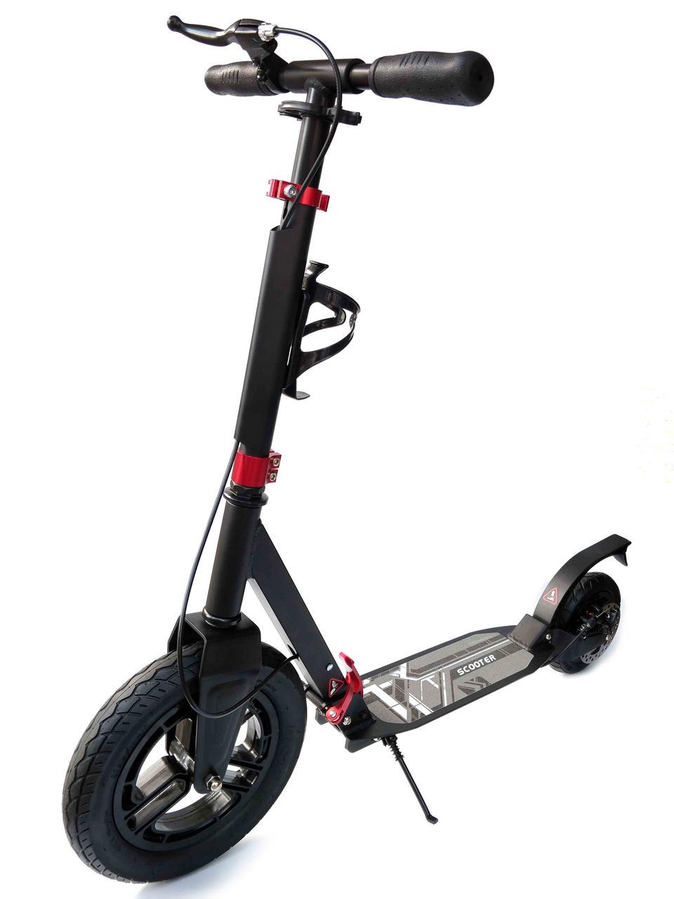 Самокат двоколісний з дисковим гальмом Scooter MS320 Чорний