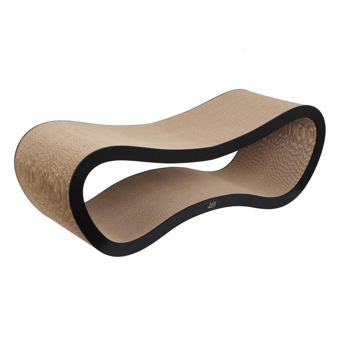 Лежанка когтеточка для кота Leo Pets из гофрокартона 84х29х30 см Black (1860499077)