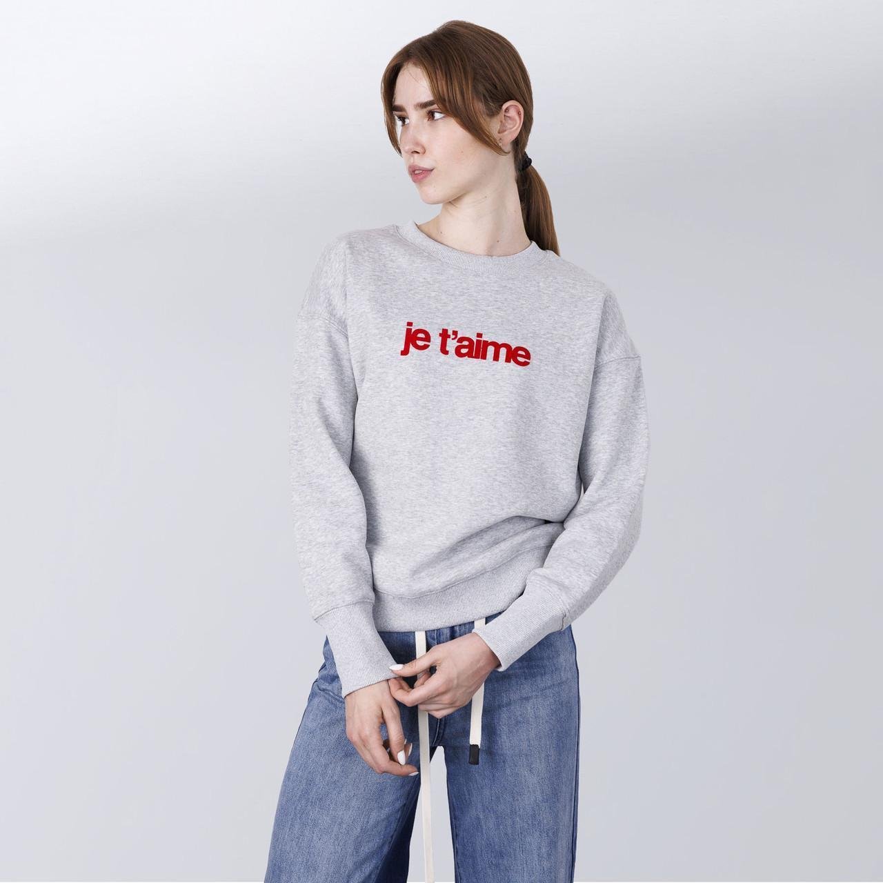 Світшот жіночий Je t'aime Zadig&Voltaire M Сірий (2588762904)