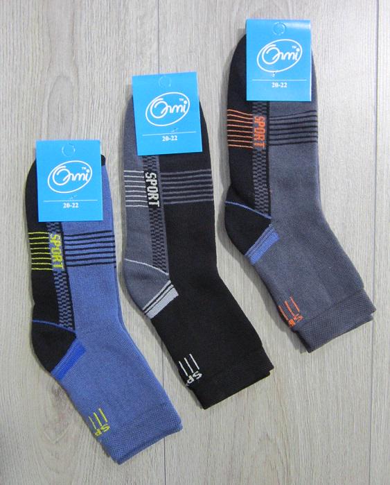 Носки детские махровые Олми 4421 018  16-18р. темное ассорти спорт