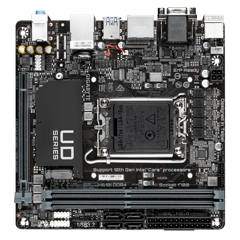 Материнська плата Gigabyte H610I DDR4 LGA1700 Mini-ITX DDR4 Intel H610 чіпсет (570732) - фото 2
