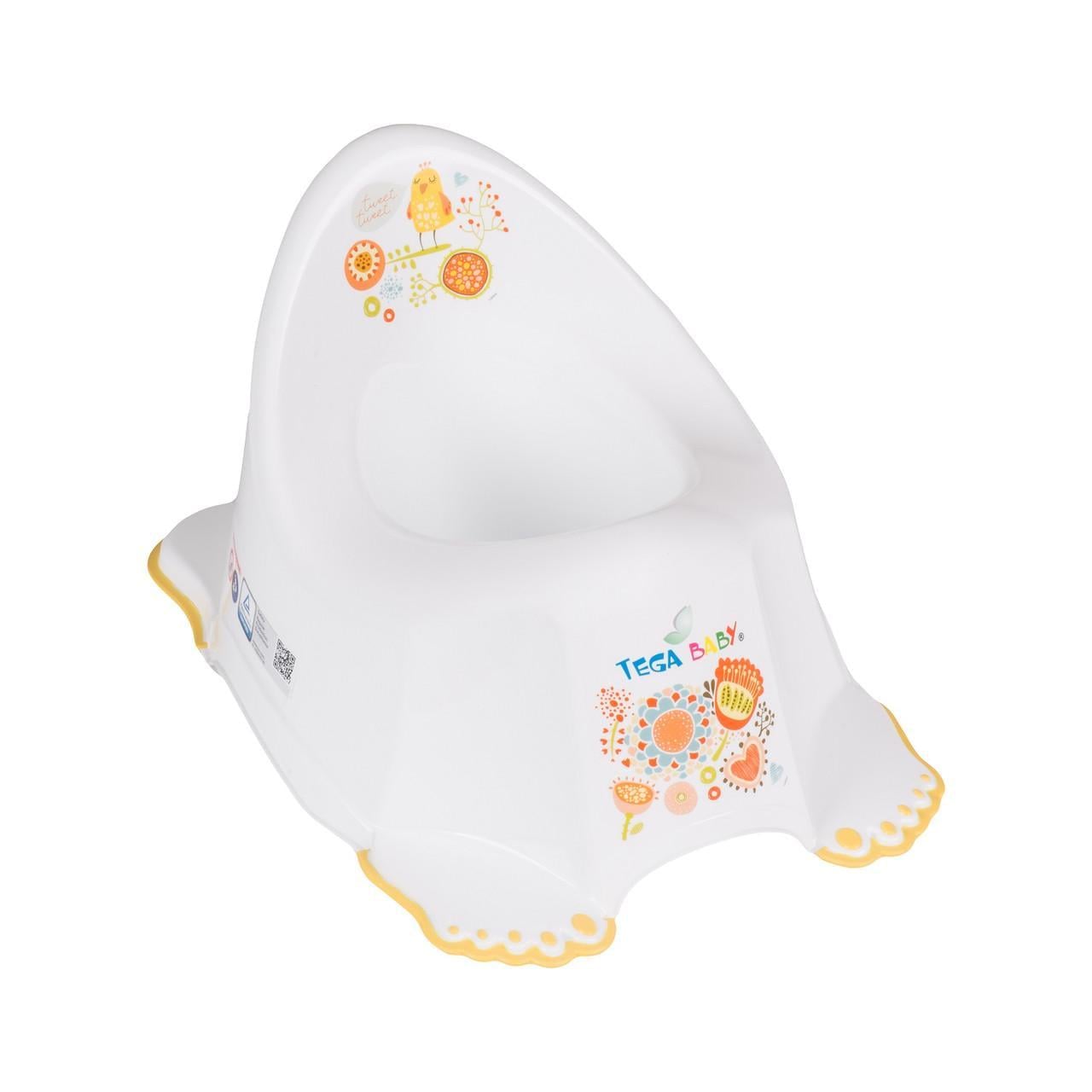 Горшок Tega Baby PO-050-103 Народный с противоскользящей резиной и музыкой Белый (5902963010063)