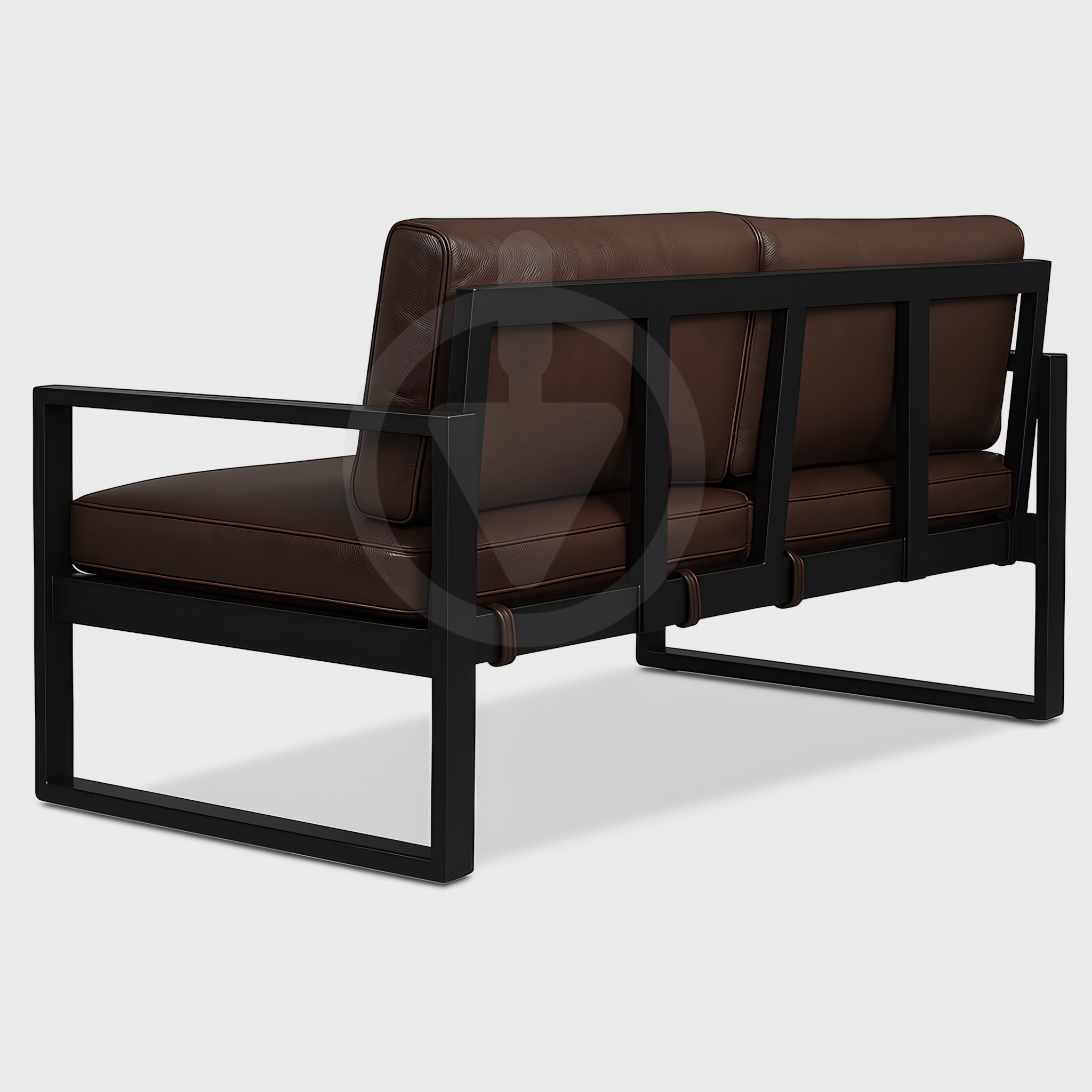 Диван металлический AVVS Бостон лофт с подлокотниками экокожа 130 см Коричневый - фото 3 Диван металлический AVVS Бостон лофт с подлокотниками экокожа 130 см Коричневый - фото 3