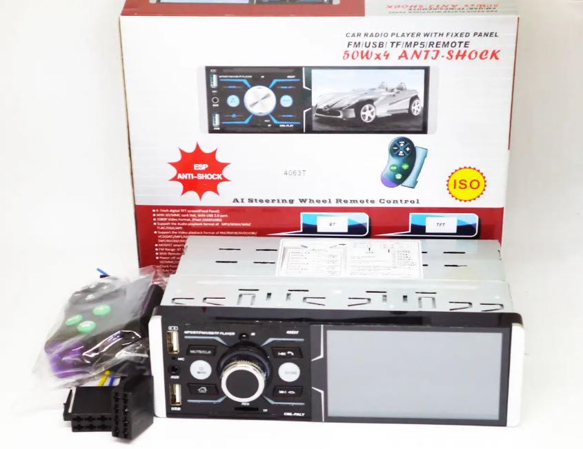 Автомагнітола 1DIN 4063T ISO 4,1'' RGB/MP3/USB/Bluetooth/AV-in (17500) - фото 7