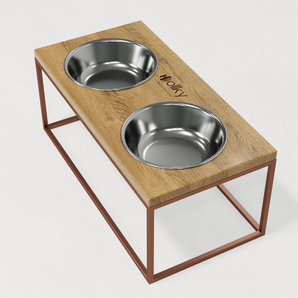 Миски на подставке для больших собак Hollky Base XL20 2х1,8 л (BXL20-522620-GLNT) - фото 5 Миски на подставке для больших собак Hollky Base XL20 2х1,8 л (BXL20-522620-GLNT) - фото 5