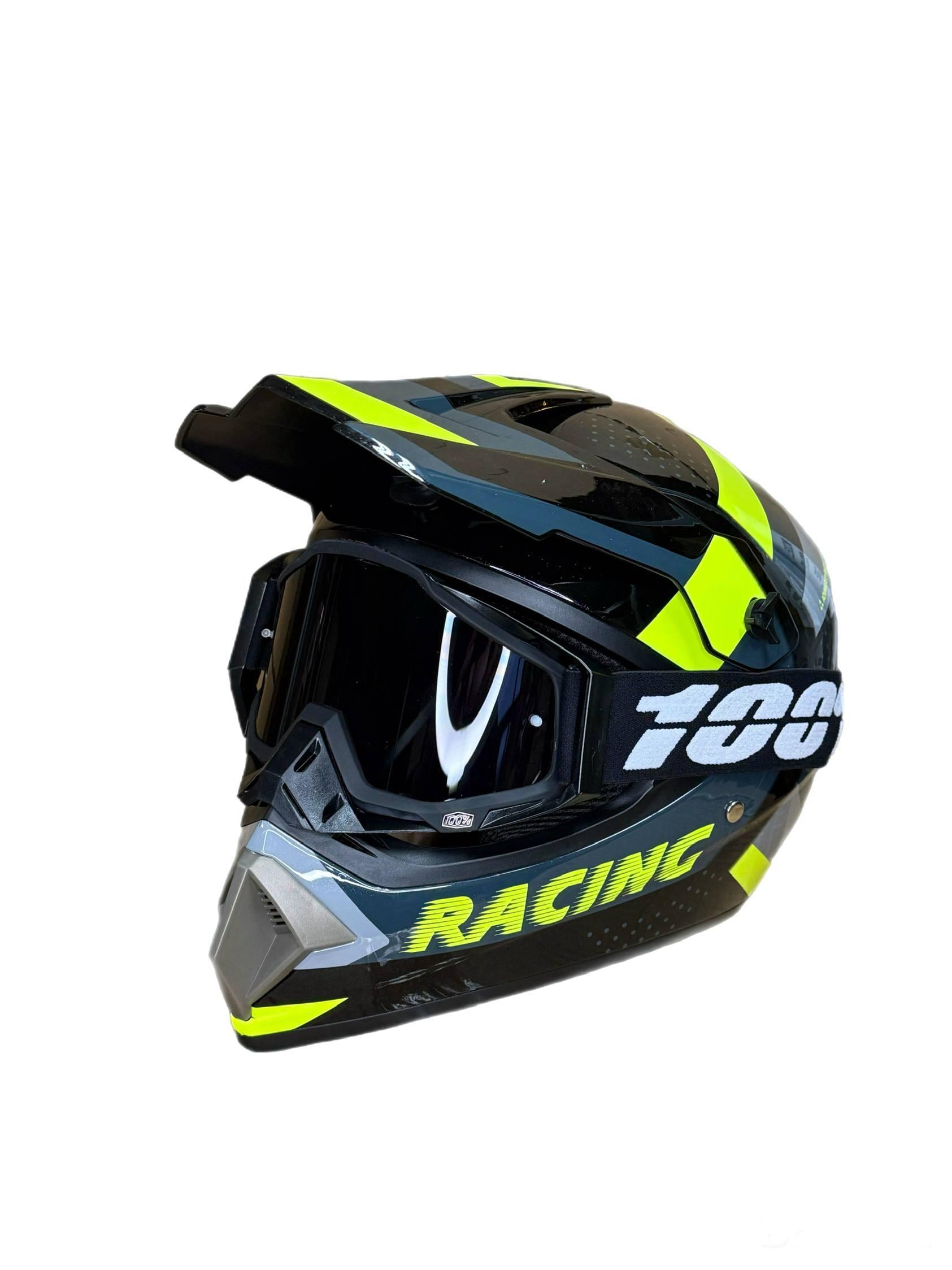 Мотошлем эндуро кроссовый Helmet Racing S и очки Profi Black (0057) Мотошлем эндуро кроссовый Helmet Racing S и очки Profi Black (0057)