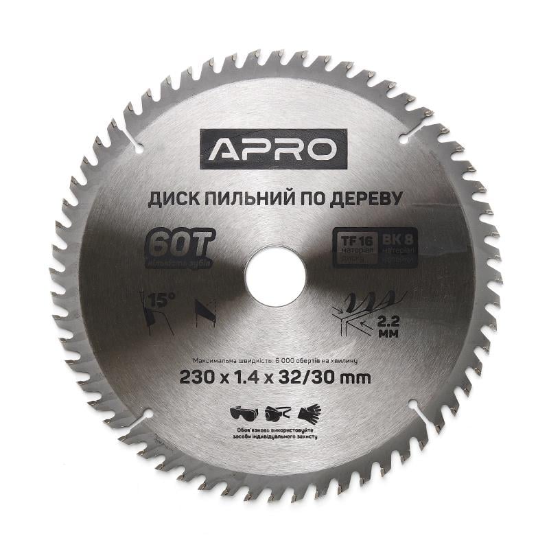 Пильный диск по дереву Apro 230х32/30х60Т (830203)
