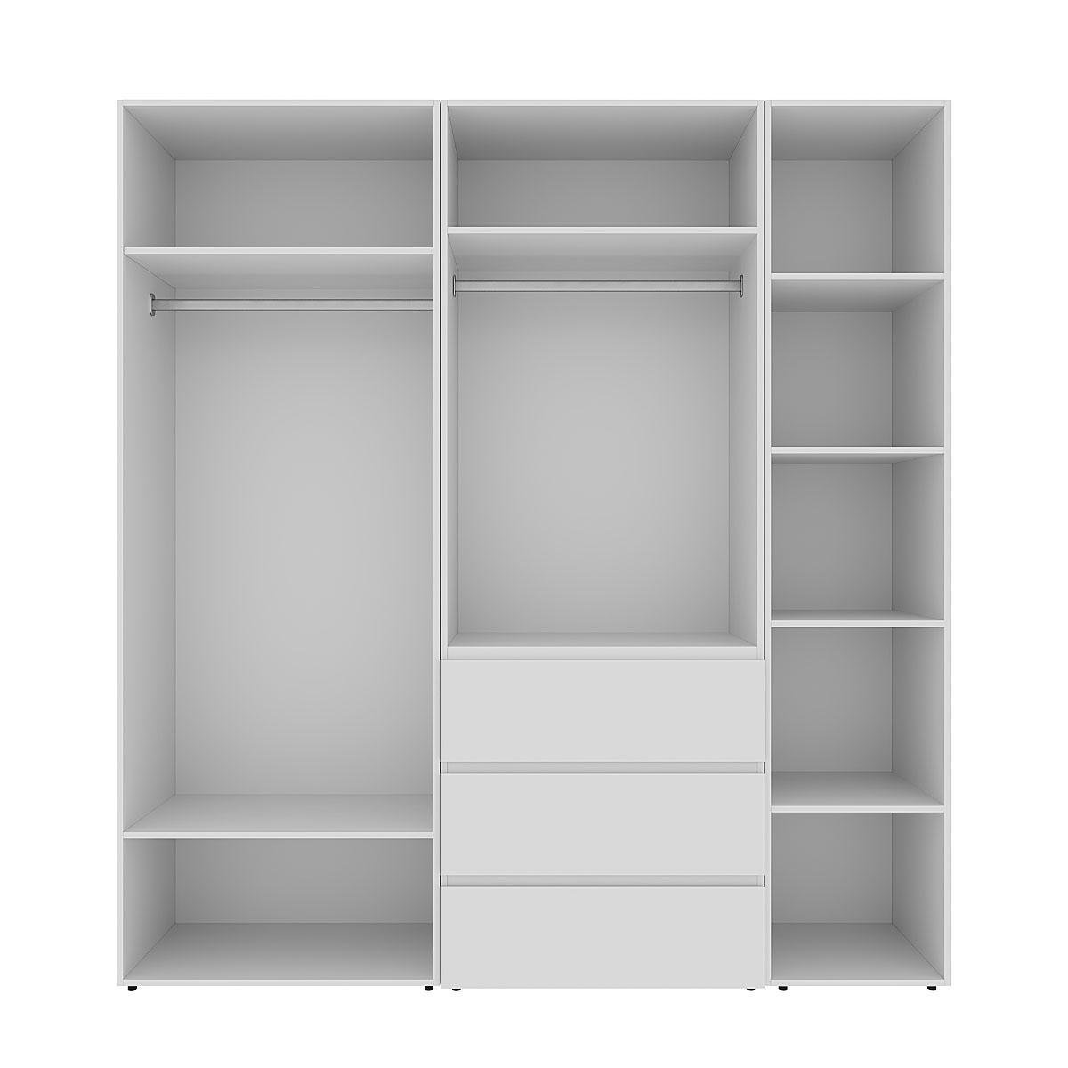 Шкаф распашной комбинированный ART IN HEAD №4 Light 2000x500x2200 мм Белый бриллиант (GALTK041000000) - фото 2 Шкаф распашной комбинированный ART IN HEAD №4 Light 2000x500x2200 мм Белый бриллиант (GALTK041000000) - фото 2