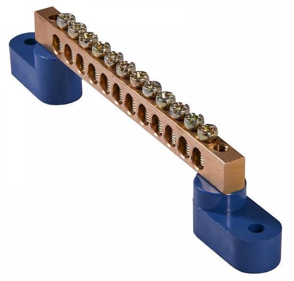 Шина нулевая АСКО-УКРЕМ ВС-1А с угловыми изоляторами 12 отверстий (A0150120040)