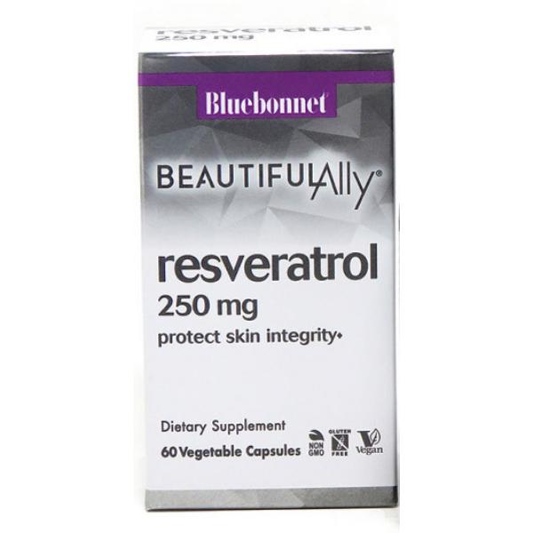 Ресвератрол Bluebonnet Nutrition Beautiful Ally Resveratrol 250 мг 60 вег. капс. (000021563)