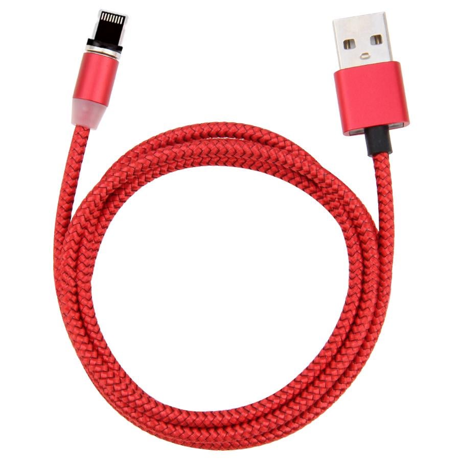 Магнитный кабель Lightning X-Cable 2А для зарядки iPhone 1 м Красный (1009098-Red)