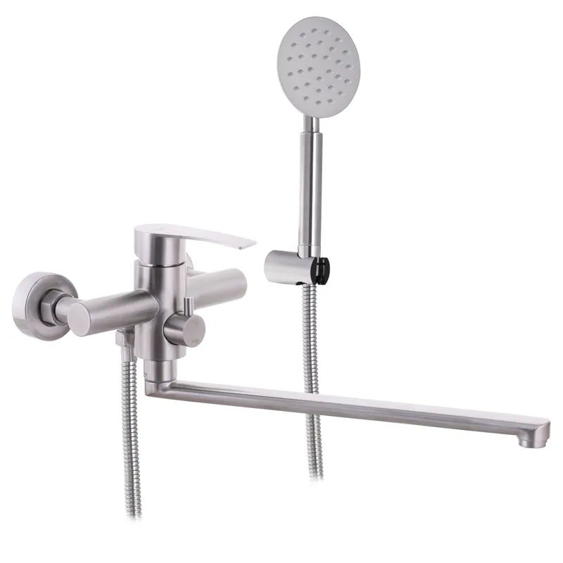 Смеситель для ванны Zerix JAX-006 Euro из нержавеющей стали SUS304 (ZX3152)