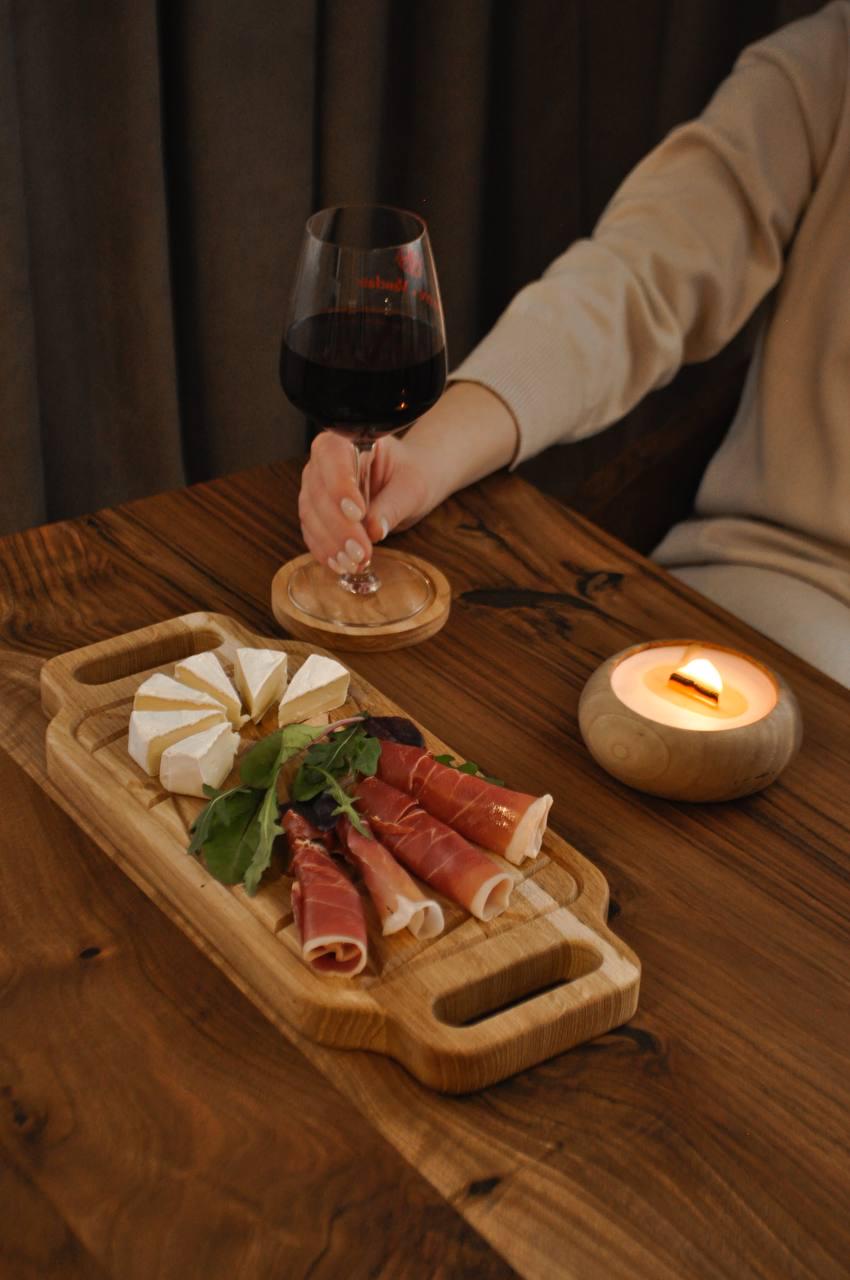 Доска деревянная с ручками для подачи блюд (9674728) - фото 2