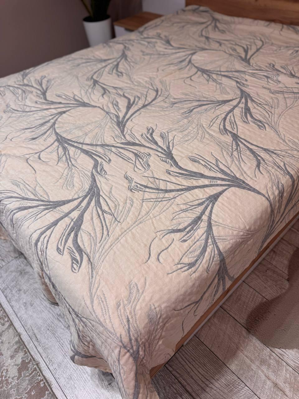 Покривало на ліжко полуторний 150х200 см Бежевий (Д-al-muslin205-003) - фото 6 Покривало на ліжко полуторний 150х200 см Бежевий (Д-al-muslin205-003) - фото 6