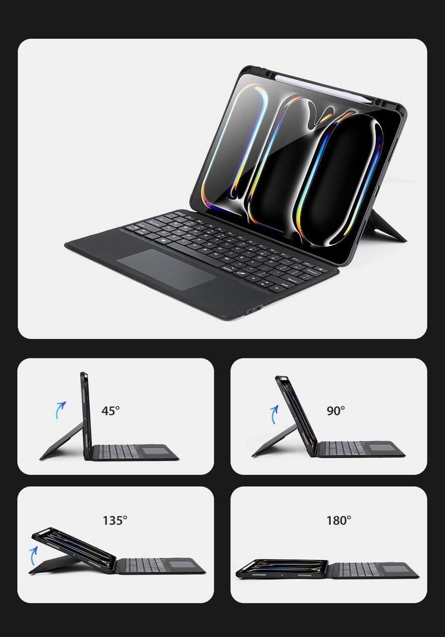 Чохол-клавіатура Dux Ducis Bluetooth 5.0 Keyboard для Apple iPad Pro 11'' 2018/2020/2021/2022 Black з підсвіткою (6934913002013) - фото 4
