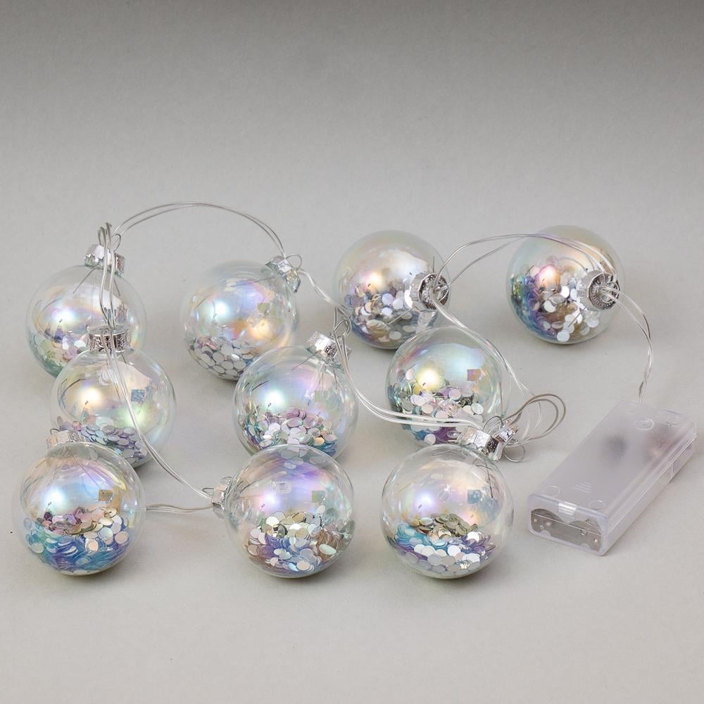 Гирлянда праздничная светодиодная для декора Серебро 88 см от батареек Белый (147-81-6000-018)