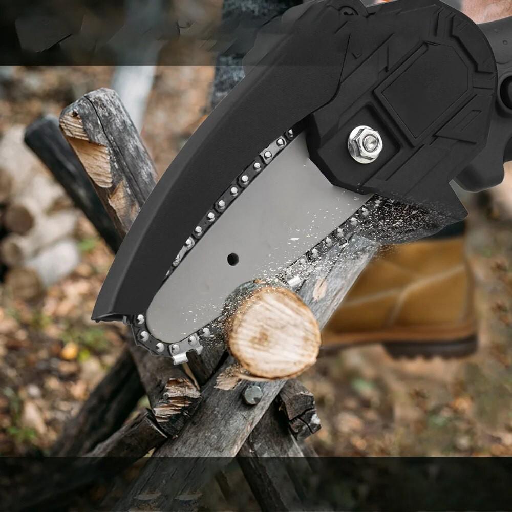 Пила акумуляторна ланцюгова Chain Saw у пластиковому кейсі з 2-ма акумуляторами Чорний - фото 6