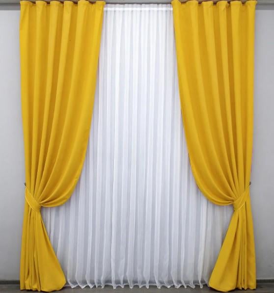 Ткань для штор SPARTA микровелюр Желтый (1193ш) - фото 4 Ткань для штор SPARTA микровелюр Желтый (1193ш) - фото 4