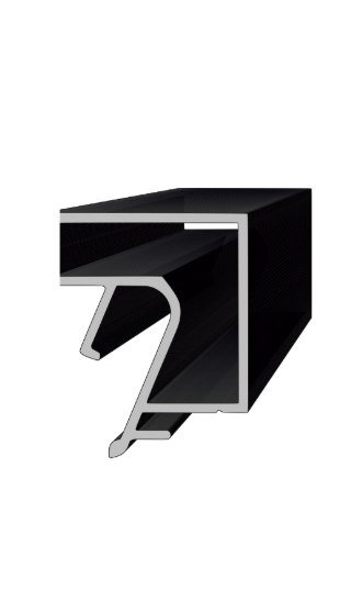 Профиль - брус теневой ArtLine алюминиевый для натяжного потолка 2 м Черный (25.2772 мЧ)