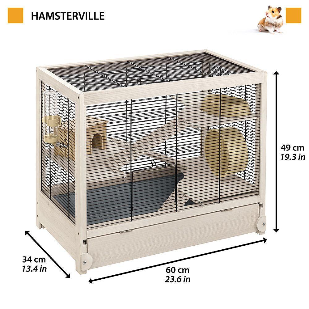 Клетка деревянная для хомяков и мышей имеющая сертификат FSC HAMSTERVILLE 60x34xh 49 см (A-036623) - фото 2 Клетка деревянная для хомяков и мышей имеющая сертификат FSC HAMSTERVILLE 60x34xh 49 см (A-036623) - фото 2