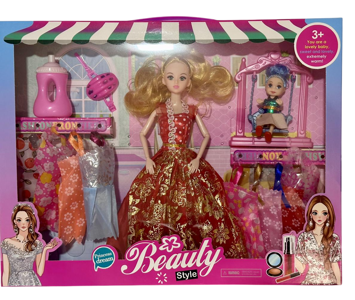 Игровой набор кукол мама и дочь с одеждой и аксессуарами (2677473761)