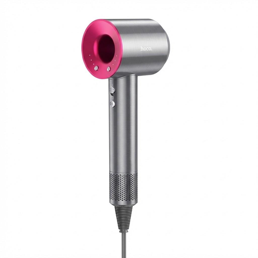 Фен Hoco HP11 Plus с ионизацией 1600 Вт Серый с розовым (32161523) Фен Hoco HP11 Plus с ионизацией 1600 Вт Серый с розовым (32161523)