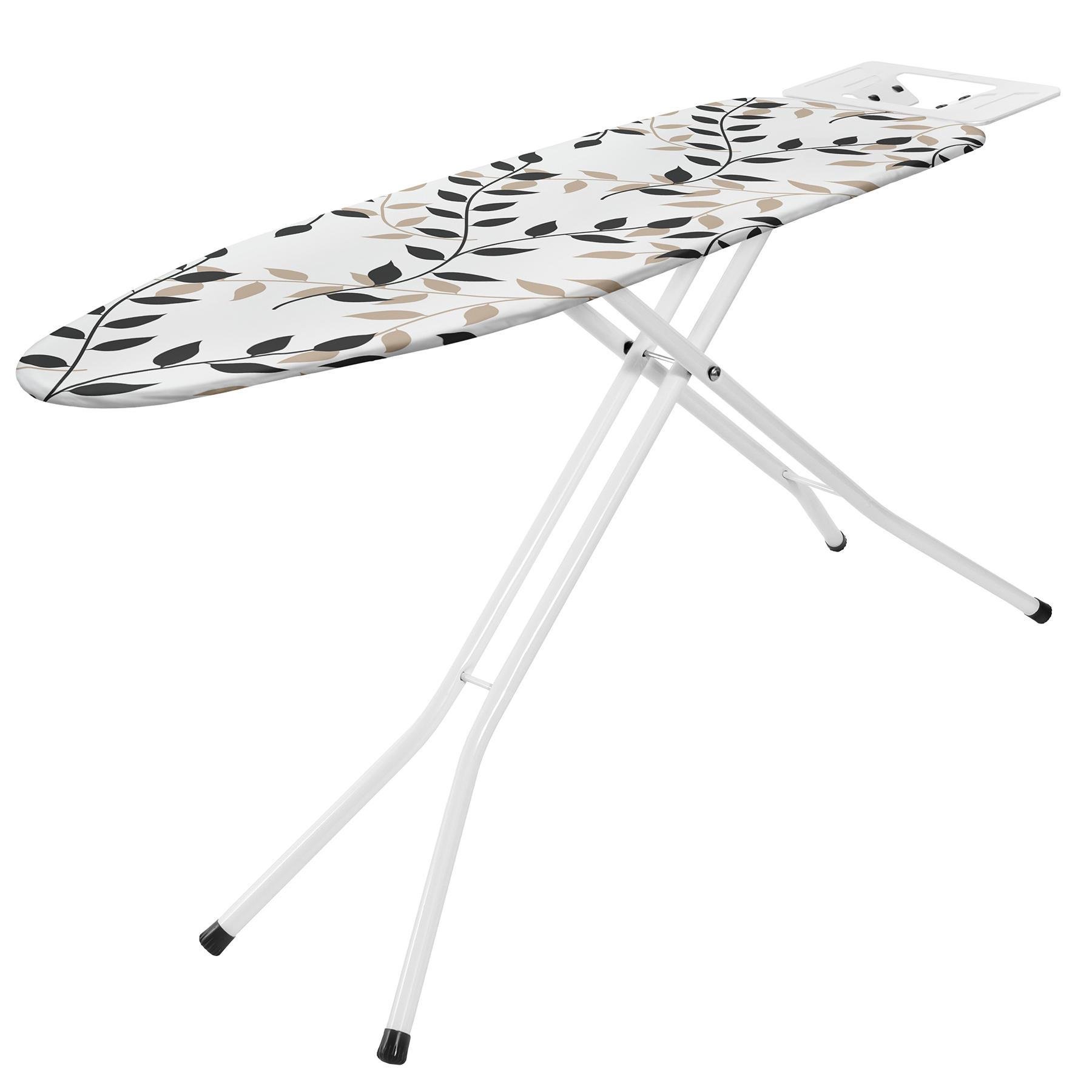 Доска для глажки Casa Si Superstandard Basic Leaves 120x38 см White/Black (CS95150E166)