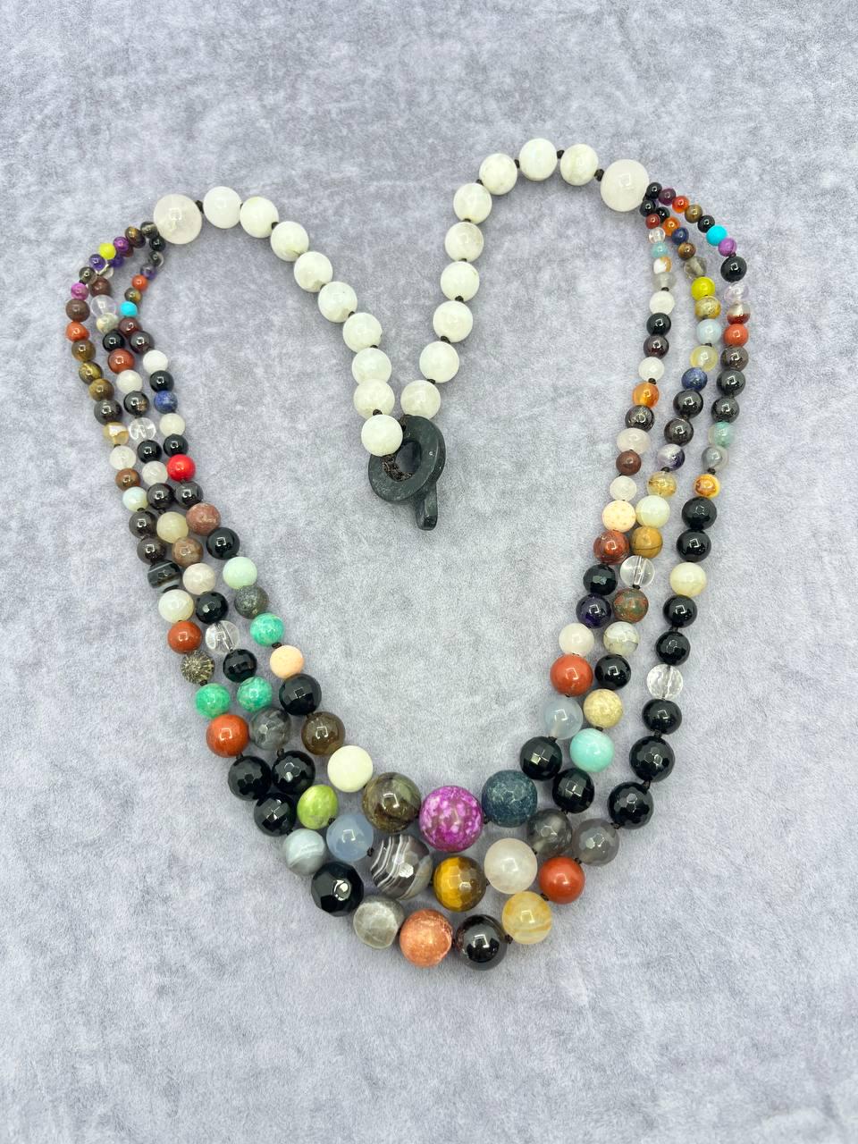 Бусы самоцветы 60 см Разноцветный (10141)