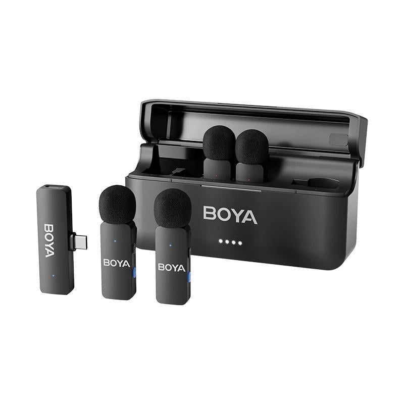 Микрофон беспроводной на 4 петлички Boya BY-V4U для телефона iPhone/Android Type-C (2536578892)