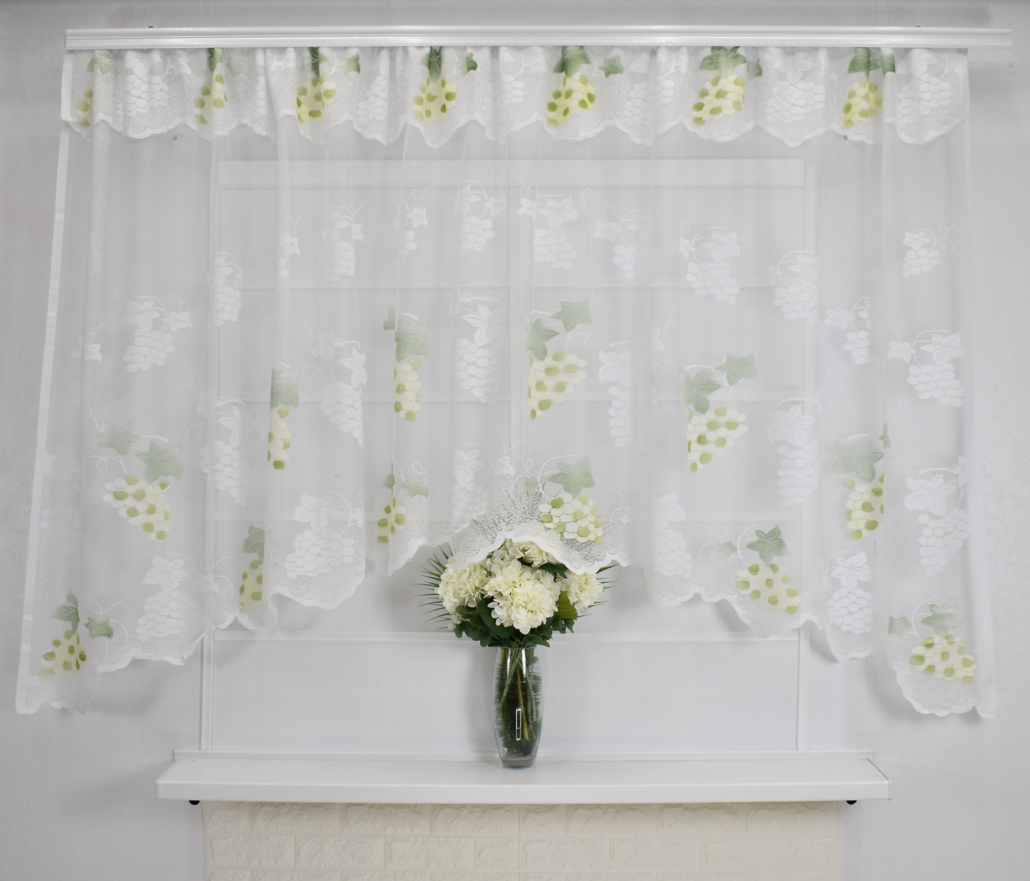 Тюль кухонная Виноград 150x290 см жаккард (89800)