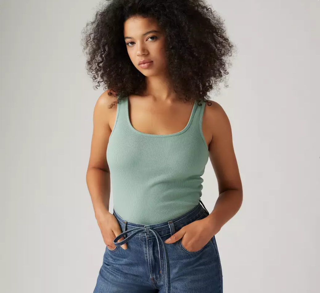 Майка женская Levi's ESSENTIAL RIB M Зеленый (2424881684)