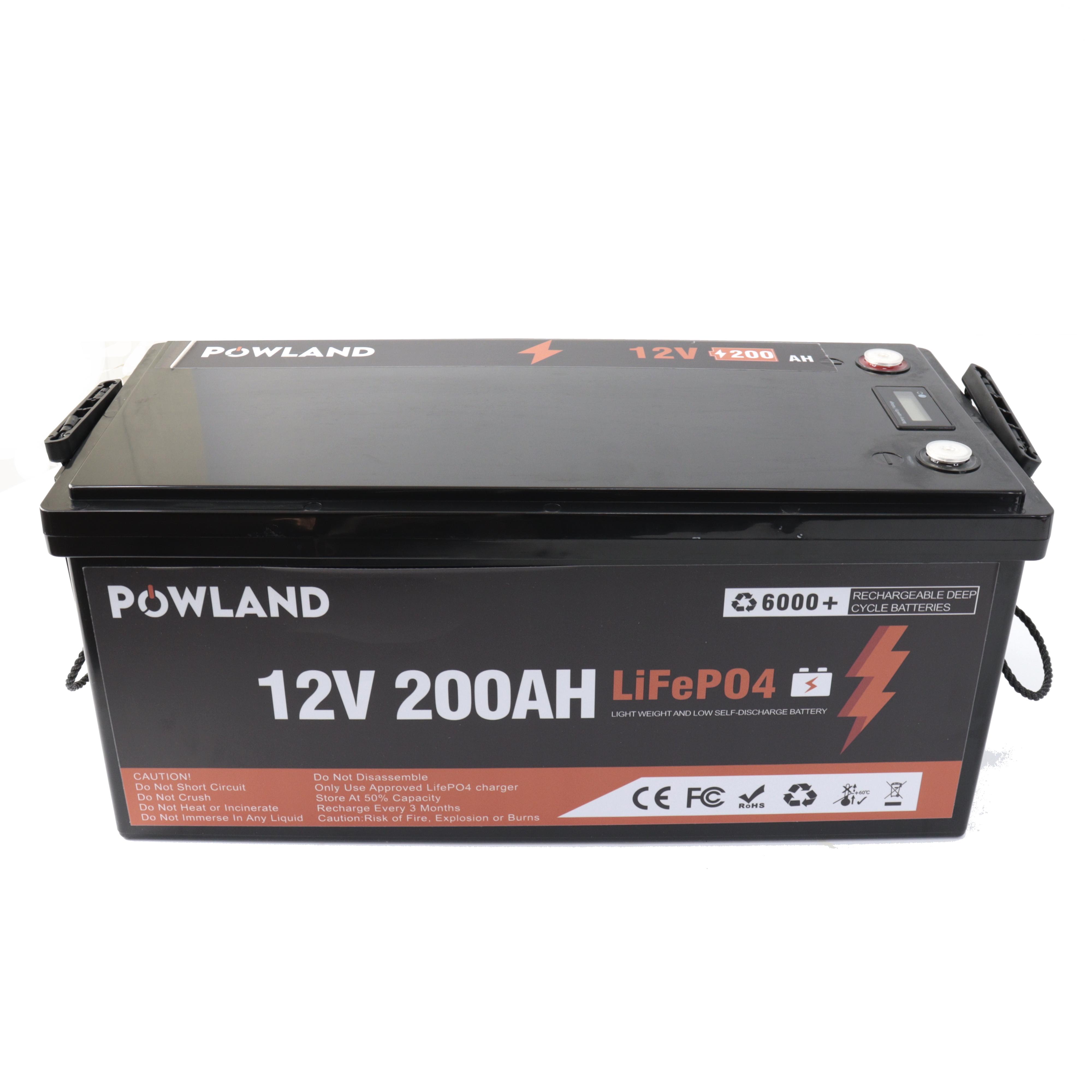 Акумулятор Powland LiFePO4 IBattery -PL-12V-200Ah BMS з дисплеєм (060110) - фото 2