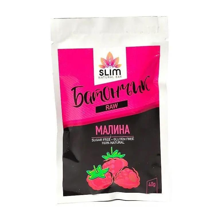 Углеводный батончик Slim Raw Bar 40 г Малина (21733-01)