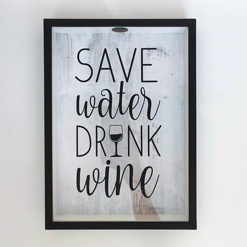 Скарбничка Save water drink wine для винних пробок 30,5х21,5х4 см (VIN_20A004)