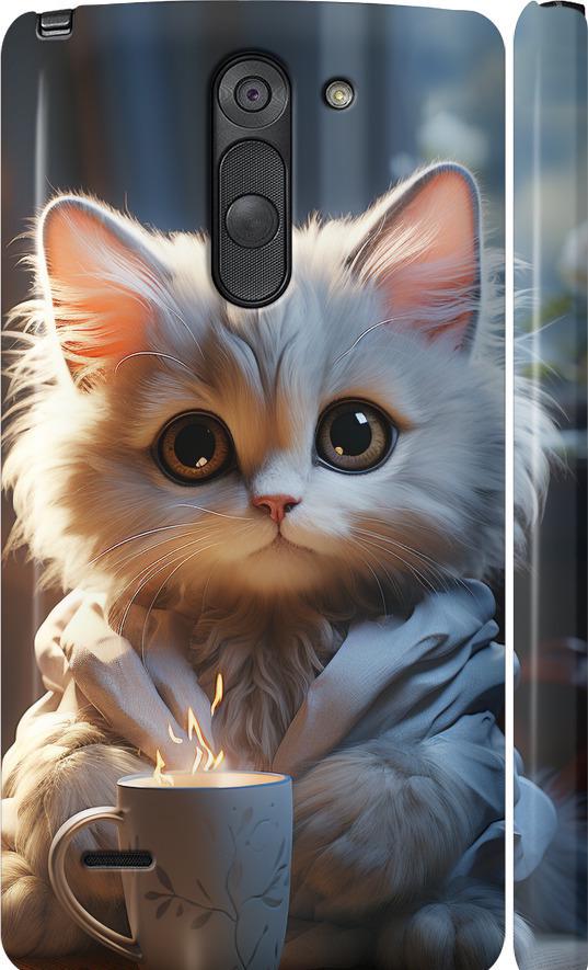 Чехол на LG G3 Stylus D690 White cat (5646m-89-42517)