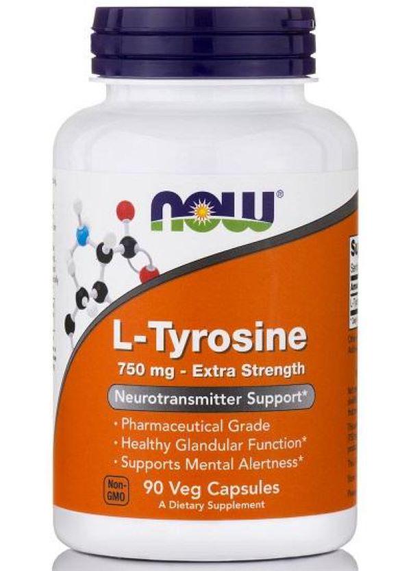 Тирозин L Now L-Tyrosine 750 mg 90 caps