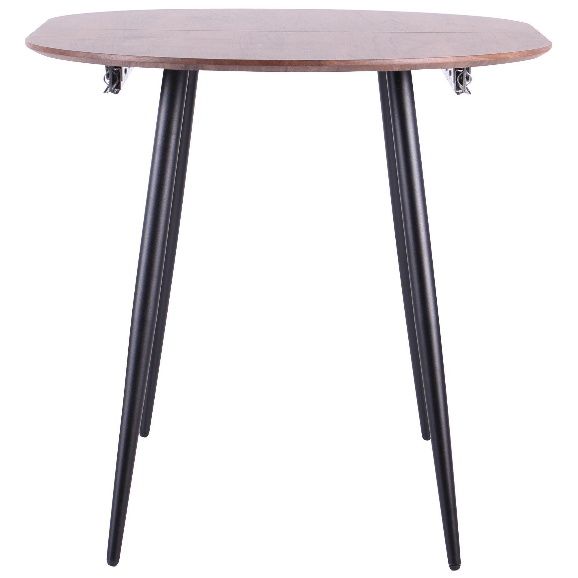 Стіл обідній AMF Nevada 770х1200+400х800 розкладний Чорний/Дуб - фото 4