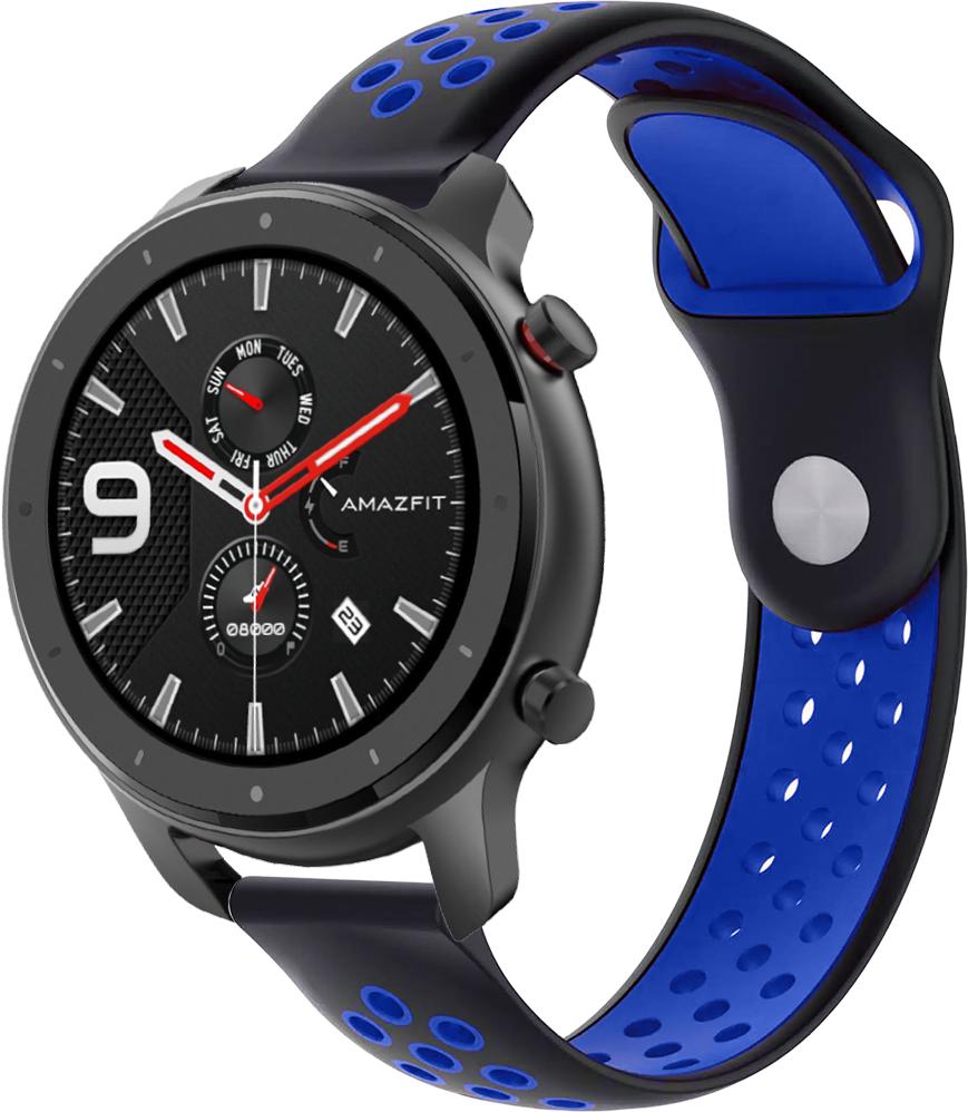 Ремінець Sport для Amazfit GTR 47mm 22 мм Black Blue (23048-43)