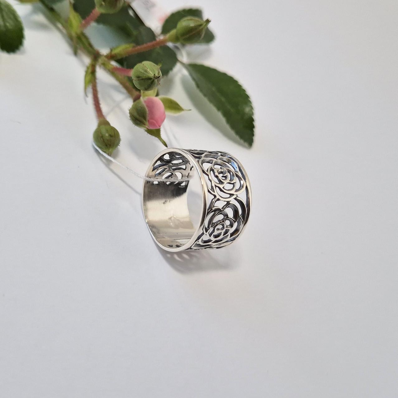 Каблучка широка без каменів розалія чорнене срібло 925 проби 5,01 г р. 18,5 (1475к) - фото 4 Каблучка широка без каменів розалія чорнене срібло 925 проби 5,01 г р. 18,5 (1475к) - фото 4