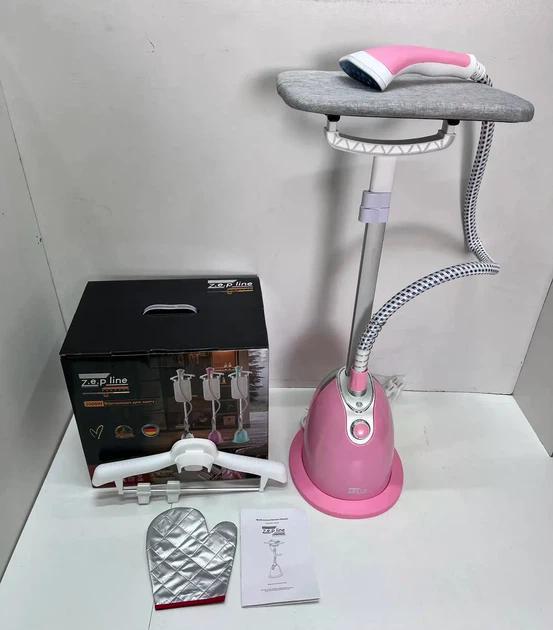 Відпарювач вертикальний для одягу зі стійкою Zepline ZP-130 3000W Рожевий (ZP-130/1)