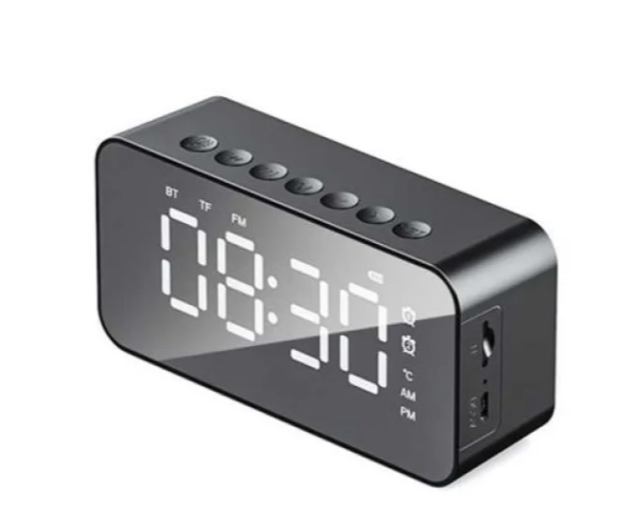 Часы настольные со встроенной Bluetooth-колонкой/FM-радио/будильником 12,4х3,6х6 см (matr00011) Часы настольные со встроенной Bluetooth-колонкой/FM-радио/будильником 12,4х3,6х6 см (matr00011)