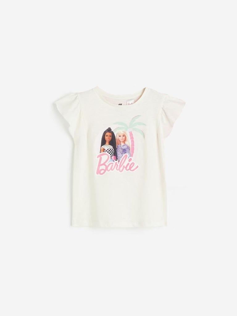 Футболка H&M Принт 134-140 см Молочний (A27121140054)