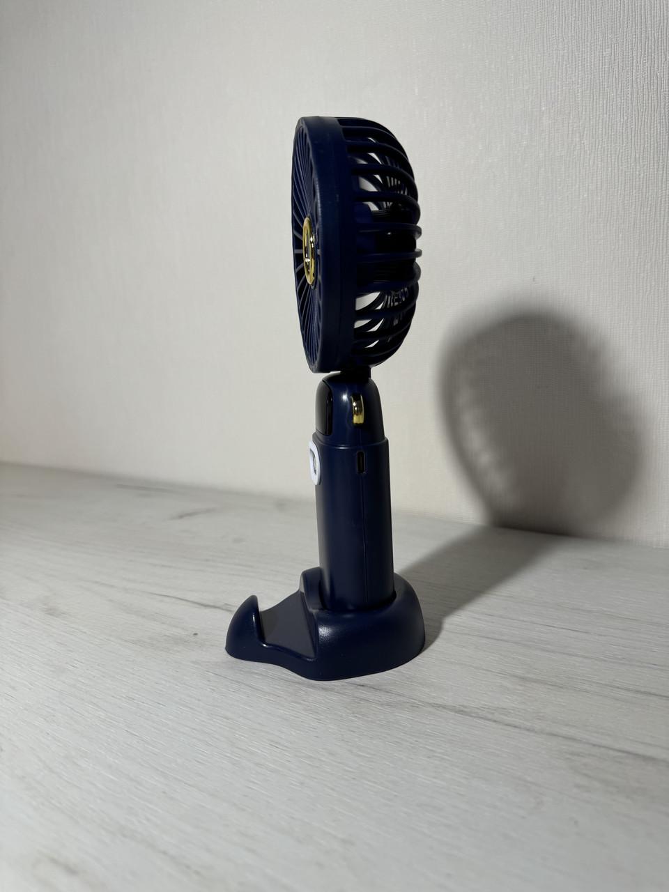 Вентилятор міні акумуляторний 5 швидкостей з підставкою для телефону 3000 mAh - фото 3