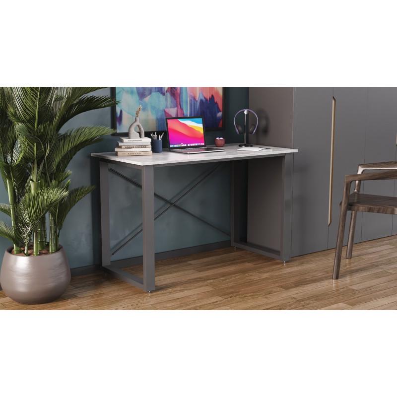 Письмовий стіл Ferrum-decor Drayv метал/ДСП 32 мм Чорний/Бетон (FRD-103365) - фото 3 Письмовий стіл Ferrum-decor Drayv метал/ДСП 32 мм Чорний/Бетон (FRD-103365) - фото 3