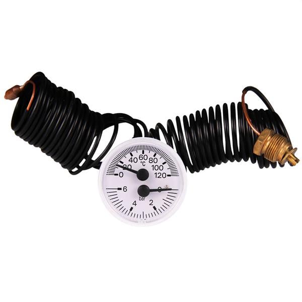 Термоманометр 0-6 бар 0-120 °C для газового котла Ferroli Pegasus F3 2S 39820100 (00000063331)