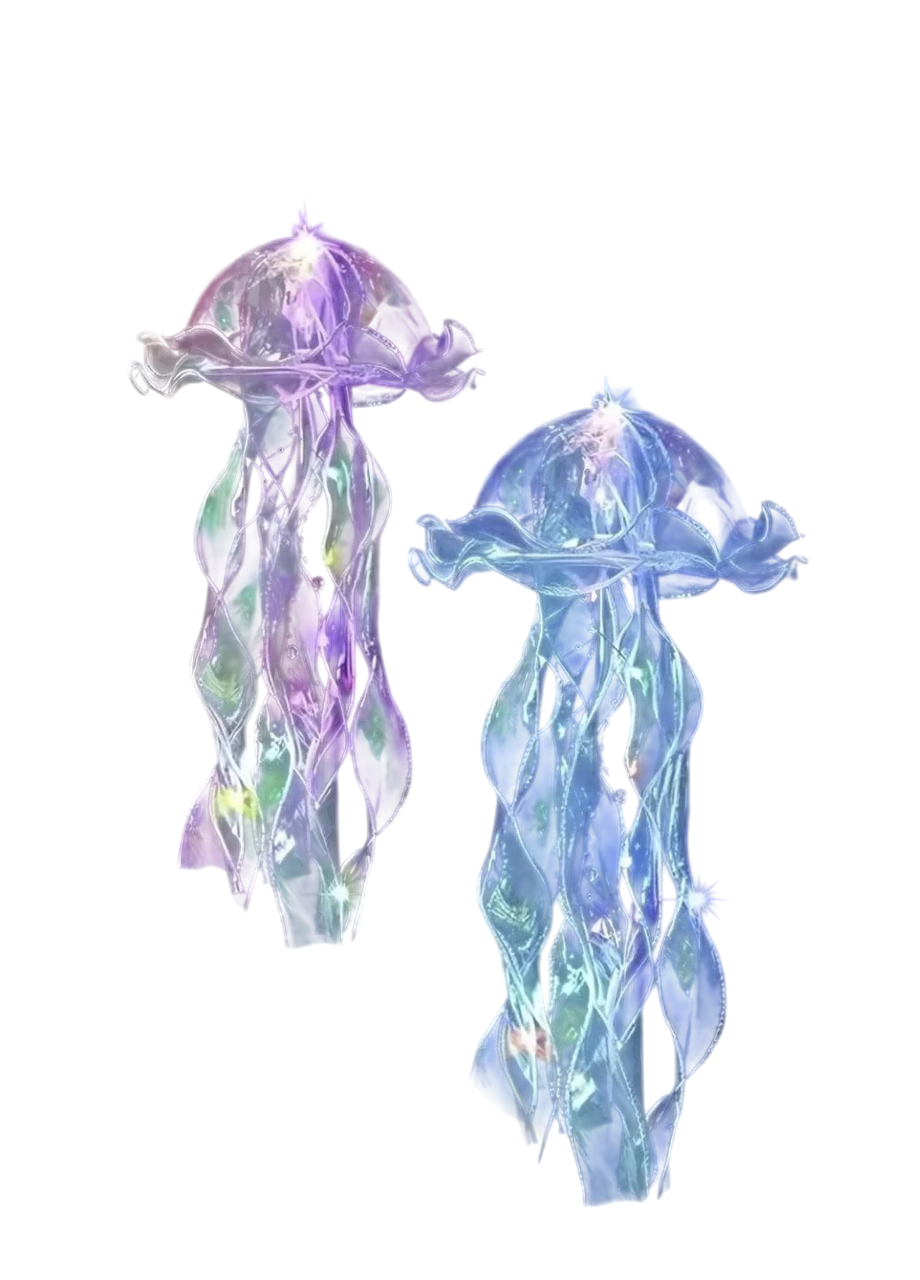 Набір підвісний нічник 2шт. "Медуза" на батарейках AND113 світильник для дому та саду з ефектом руху медузи Різнокольоровий (547112)