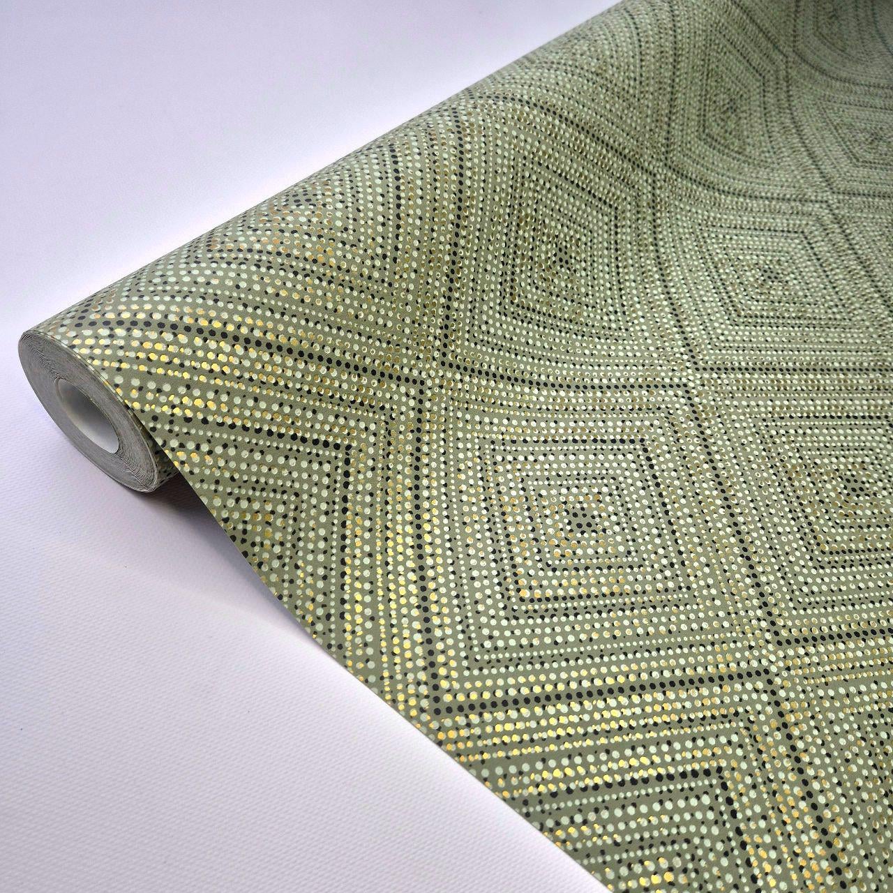 Обои виниловые флизелин Marburg 98440 немецкие для спальни/гостиной/коридора/комнаты 10,05x1,06 м Зеленый (98440)