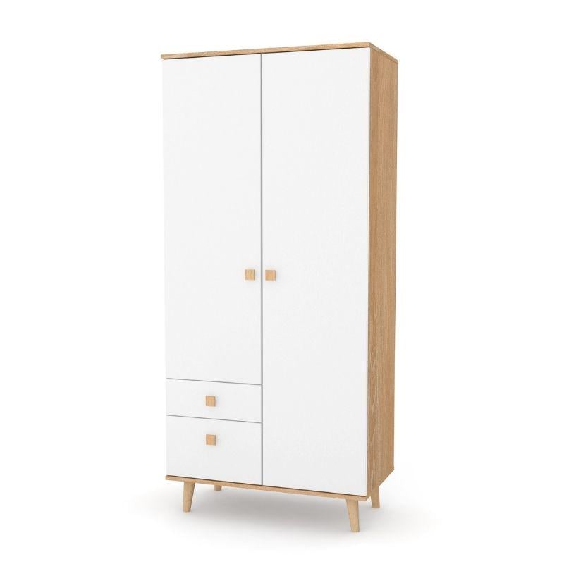 Шафа розпашна Верес Нью-Йорк 850 шухляди зовні з ДСП і МДФ Бук/Білий (38.37.2.15)